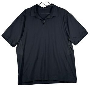 lululemon polo shirt mens large Black‎ Active Performance Golf